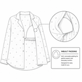 Built-in padding construction and support diagram