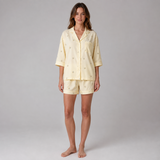 Solenne Lemon Organic Cotton Shirt & Shorts Set
