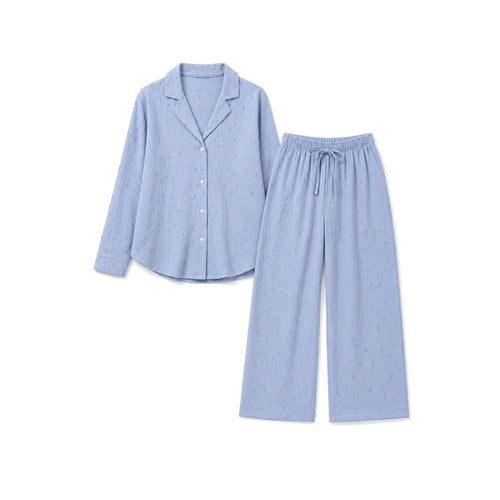 Cloudblue Bloom Padded Lounge Set on white background