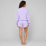 Lilac Cloud Sweatshirt & Shorts Lounge Set