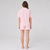 Roselle Pink Pinstripe Shirt & Shorts Set