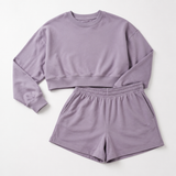 Lavande Studio Sweatshirt & Shorts Set — Product-only on white background
