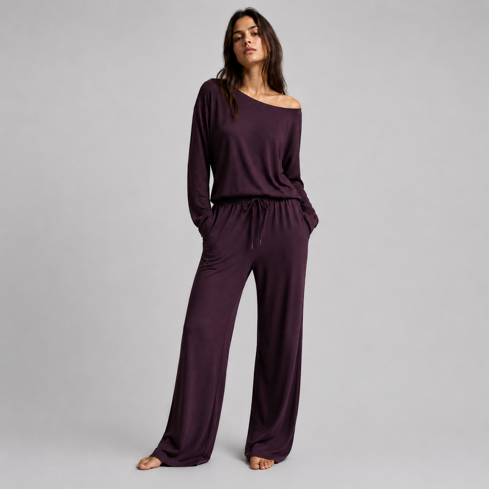 Off Shoulder Onesie front model view