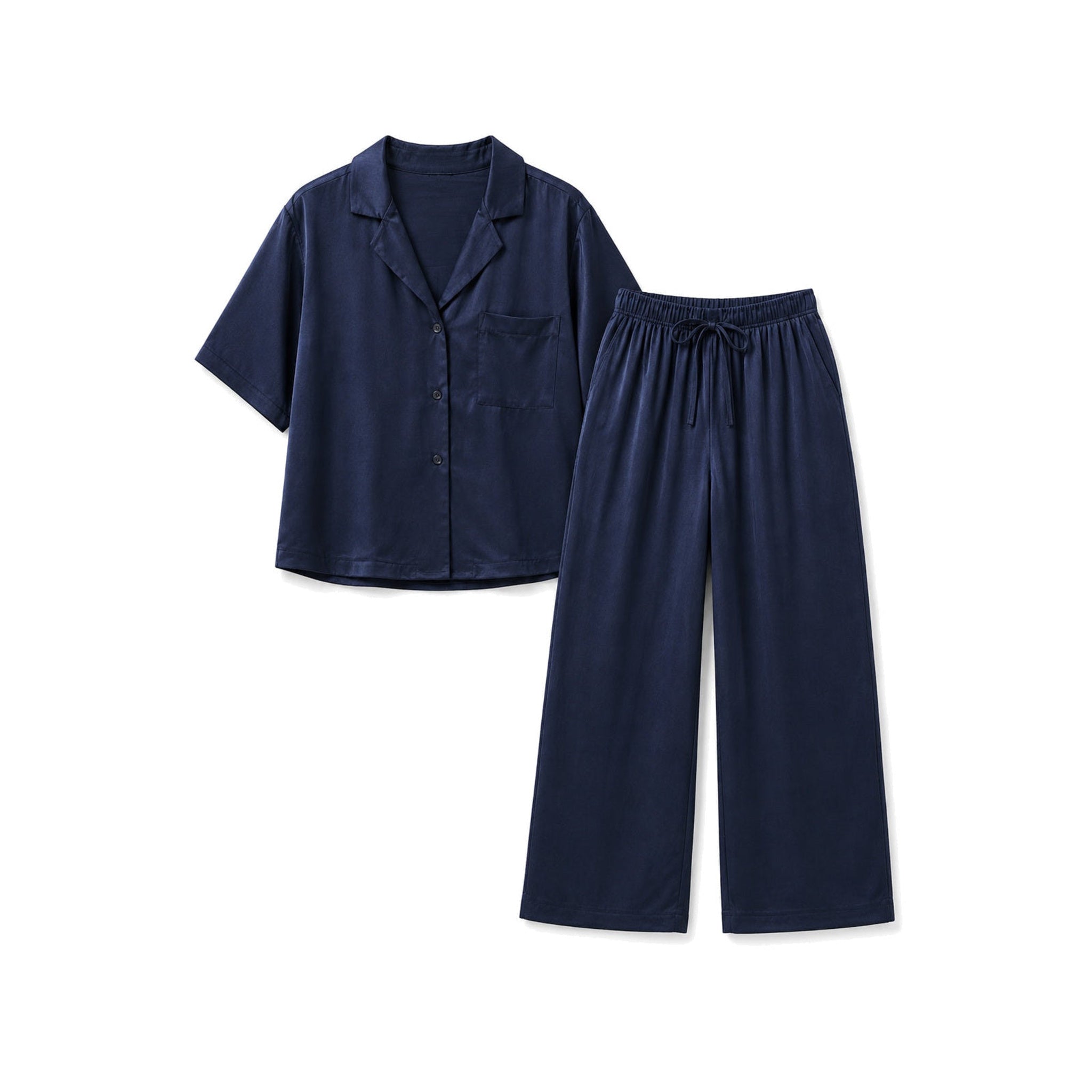 Pure Organic Cotton High Rise Pant Set on white background
