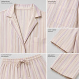 Striped high-rise pant set complete detail board