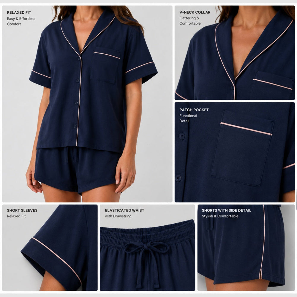 Organic Cotton Tee Short Set complete detail board