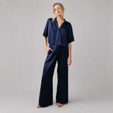 Pure Organic Cotton High Rise Pant Set — full-length model view on evenly lit studio background