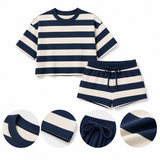 Crew Neck Boxy Tee Short Set 2