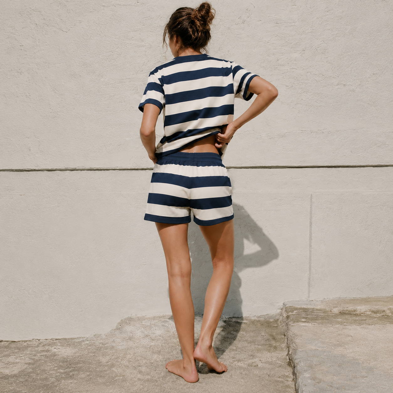 Crew Neck Boxy Tee Short Set 5