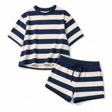 Crew Neck Boxy Tee Short Set 1